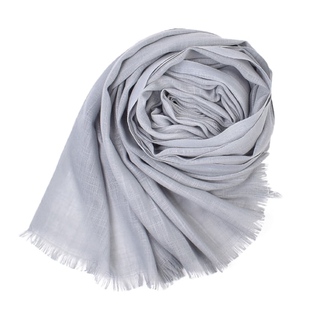 Woman Shawl Silver Tulle