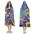 thumbnail image 3 of Adventure Time Wearable Blanket Cloak Arctic Velvet Hooded Blanket Soft Fuzzy Hoodie Blanket Cape for Adults Kids 60"x80", 3 of 8