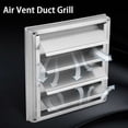 thumbnail image 5 of Rejilla de ventilación - Rejilla de ventilación exterior cuadrada de acero inoxidable con lamas móviles Adecuada para secadoras de ropa Aire acondicionado Baño Cocina, 5 of 5