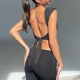 thumbnail image 6 of Tittly Vest for Women Tank Tops Women's Solid Color Fashion Slim Solid Color Straps Backless T Shirt Top Going Out Tops Crop Tops GY2 M, 6 of 6