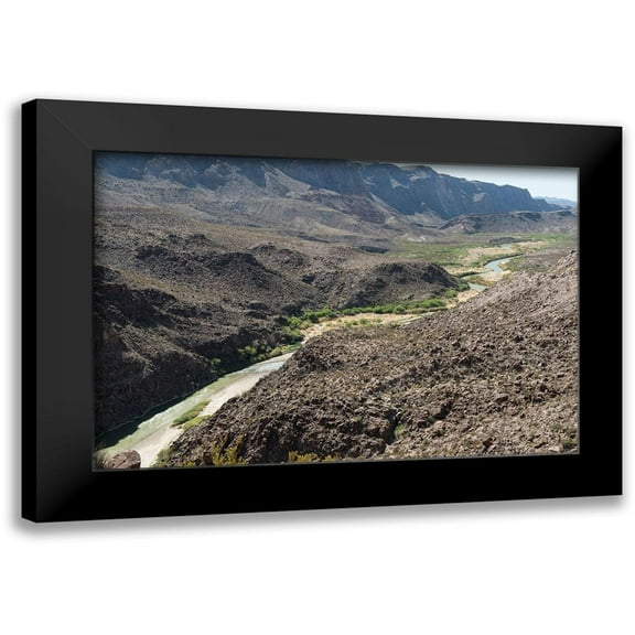 Highmith, Carol 14x11 Black Modern Framed Museum Art Print Titled - View of the Rio Grande River along Texas Rt. 170