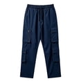 thumbnail image 6 of Cmfcve Water Repellent Cargo Pants for Men Drawstring Waist Casual Pants Straight Leg Hiking Pants, 6 of 7
