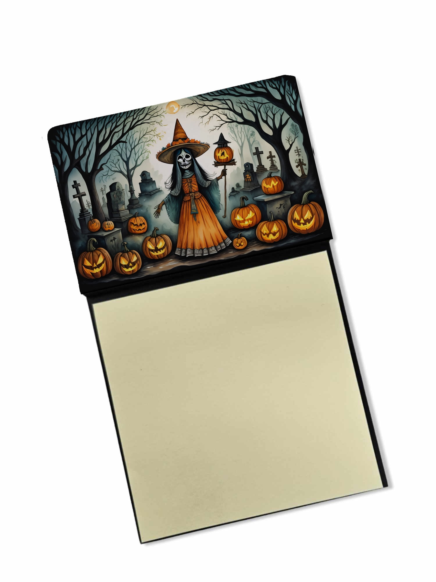 La Catrina Skeleton Spooky Halloween Sticky Note Holder 3.25 in x 5.25 in