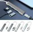 thumbnail image 1 of Clearance Items! Mini Type-c Hub Extensions, 4 Port USB , Type-c Adapter Station, Slim Portable Data Hub, Type-c Splitter Aluminum Sales Today Clearance!, 1 of 9