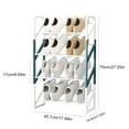 thumbnail image 3 of XingLiang Blue Shoe Rack Organizer Shoe Rack Organizer Metal Storage Shelf for Bedroom Closet Entry Holds up to 8 Pairs of Shoes, 3 of 7
