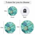 thumbnail image 6 of Wall Clock Teal Green Starfish Shell Clocks PVC Silent Non-Ticking Battery Operated Decorative Nautical Ocean Coral Round Clock for Home Living Room Kitchen Bedroom Office School Wall Decor 14 Inch, 6 of 9