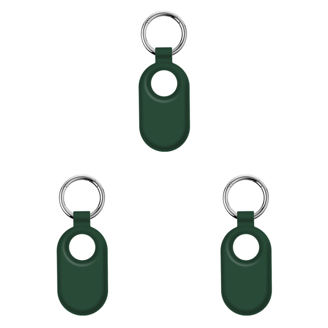 Funda con Funda de Silicona Llavero Shell para Galaxy SmartTag2 Retro Verde Verde 3Pcs