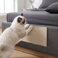 thumbnail image 3 of Self-Adhesive Furniture Protector Cat Scratcher Pad, Non-Shedding Wall & Couch Corner Scratch Mat, Durable Claw Sharpener for Indoor Cats to Protect Sofa and Relieve Boredom White, 3 of 6