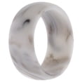 thumbnail image 2 of Alianza de boda de silicona - Mármol blanco-negro de ROQ para hombre - Anillo de 7 mm, 2 of 2