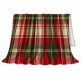 thumbnail image 2 of Classic Autumn Tartan Plaid, Festive autumn celebration Scene, Warm Flannel Blanket for Living Room and Family Room with Detailed Artwork, Art Lovers autumn celebration Gift, Festive Home Decor, 2 of 9