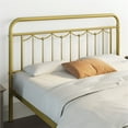 thumbnail image 4 of Topeakmart Metal Platform Bed with Headboard and Footboard, Queen Size, Antique Gold, 4 of 7