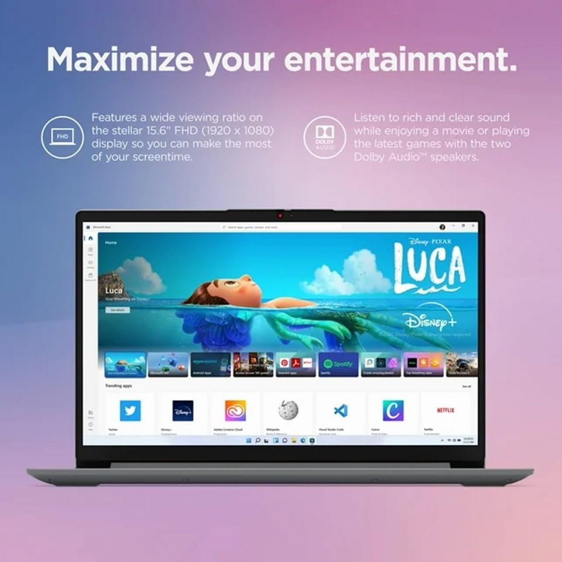 Lenovo Ideapad 1i 15.6" FHD Anti-Glare Business & Home Laptop, Intel Core i5-1235U Processor, 24GB DDR4 RAM, 512GB SSD Storage, Webcam, Wi-Fi, HDMI, Bluetooth, Windows 11, Cloud Grey, W/GaLiMu