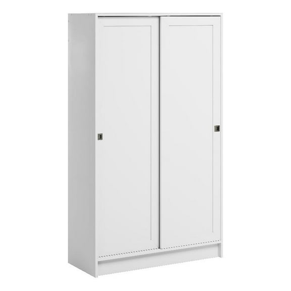 Prepac Elite Plus 38 in. Wide 4-Shelf Engineered Wood Storage Cabinet in White