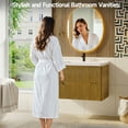 thumbnail image 6 of ROGALIS 32" Modern Bathroom Vanity, 2-Drawer, glossy resin Sink, Fluted Design,Drak Gold, 6 of 11