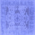 thumbnail image 1 of Ahgly Company Machine Washable Indoor Square Oriental Blue Industrial Area Rugs, 6' Square, 1 of 4