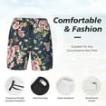 thumbnail image 5 of Daiia Vintage Floral Mens Swim Trunks Swim Shorts Quick Dry Swim Shorts with Mesh Lining Pockets-Medium, 5 of 9