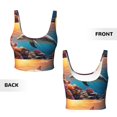 thumbnail image 3 of Sikiie Underwater Plant Dolphin Print Strappy Sports Bra for Women Padded Push Up Sports Bra Athletic Running Sports Bra Workout Bra Yoga Bra, 3 of 5
