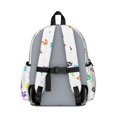 thumbnail image 3 of Multicolor Dog Paw Print White Pattern Cute School Backpack with Padded Back and Adjustable Shoulder Straps 13.4"x11"x4.7", 3 of 5