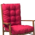 thumbnail image 4 of 2 Pcs/Set Rocking Chair Cushion Anti-fading Polyester 2 Pcs/Set Fiber Sofa Cushion Good Elasticity Seat Replacement and Bottom Outdoor No.1, 4 of 9