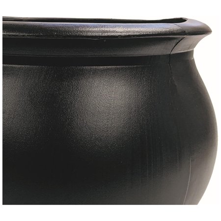 Union Products 55120 12 Inch Plastic Witch Cauldron Spooky Halloween Decoration, Black