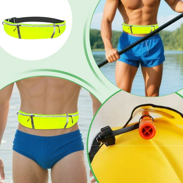 150N Buoyancy Swim Belt for Adults Adjustable Flotation Device with Self-Inflating Technology Reflective Safety Design for Deep Water Swimming, Kayaking, Rafting, Water Aerobics and Pool Exercises