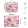 thumbnail image 3 of Pink Flowers Floral Dish Drying Mat Microfiber Kitchen Pad Large Counter Absorbent Dish Mats Drainer Rack 16"x18", 3 of 7
