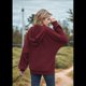 thumbnail image 5 of Sudadera con Capucha y Cremallera de Larga Color Vino Tinto M, 5 of 9