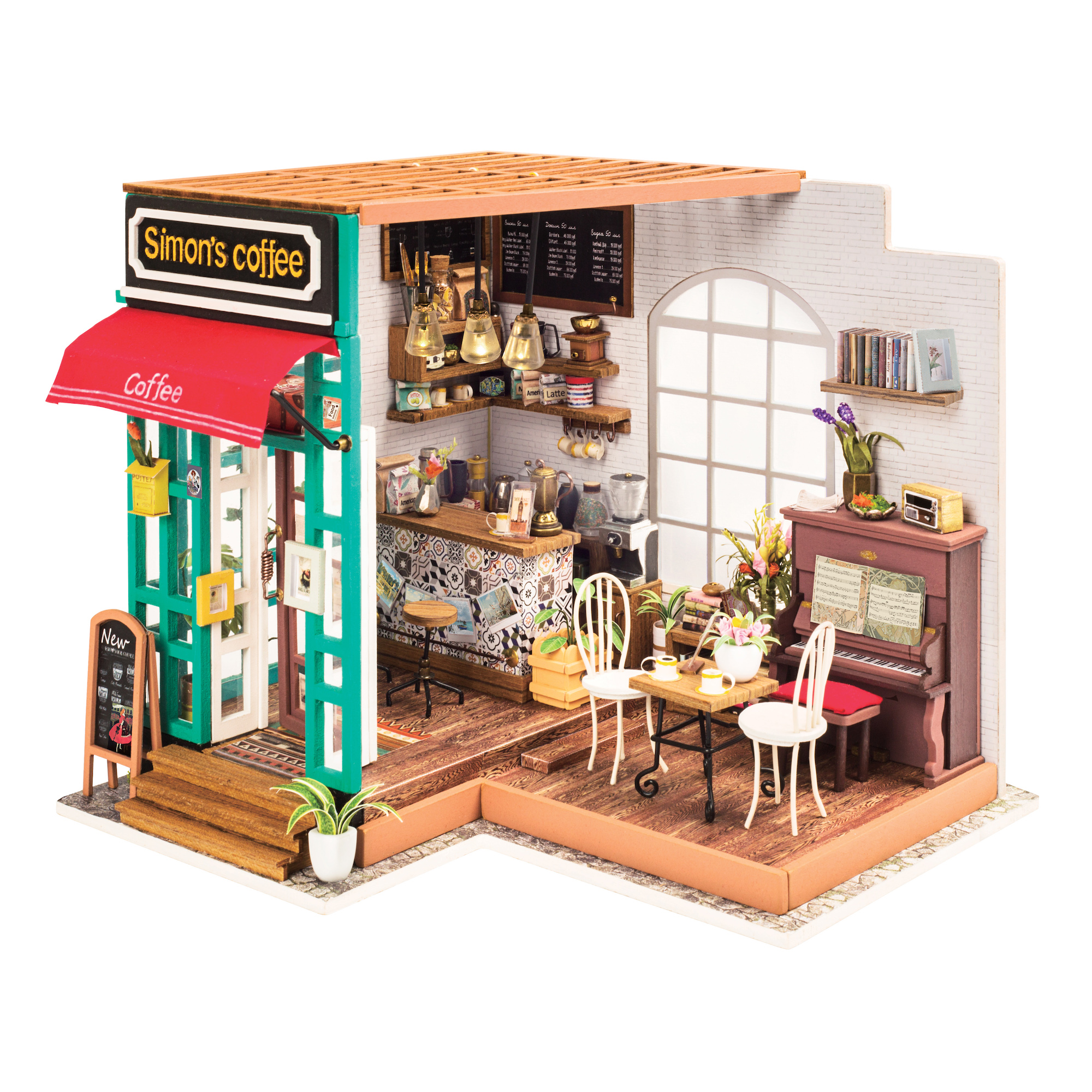DIY Miniature Model Kit Simon's Coffee Shop