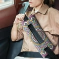 thumbnail image 2 of Exotic Cultural Mandala Post Surgery Seat Belt Pillow - Soft Mastectomy Cushion - Recovery Pad with Mystic Ethnic Pattern, 2 of 6