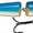 Blue, variant on Rapala Jointed J13, Fishing Lure, Silver Fluorescent Chartreuse