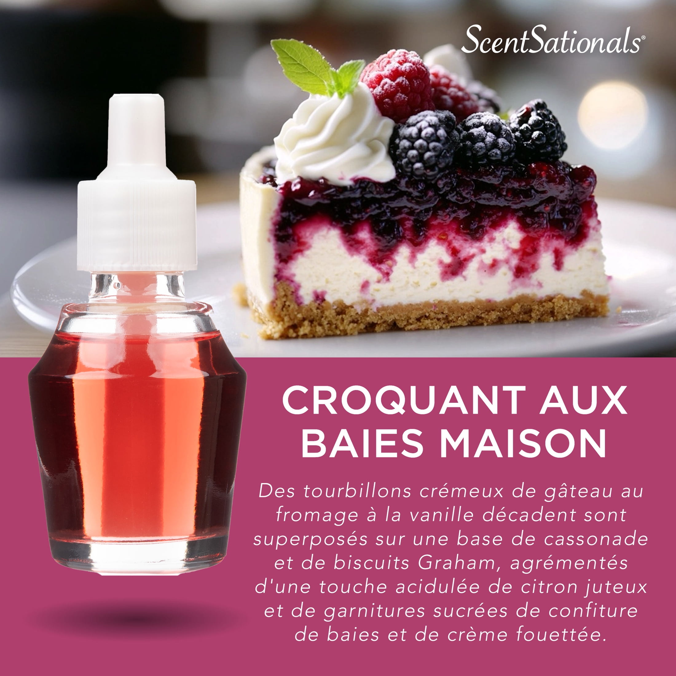 ScentSationals Scent Charm Oil - Homemade Berry Crunch, 0.8 Fl oz, 24 mL Refill