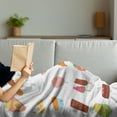 thumbnail image 3 of Food Soft Flannel Fleece Throw Blanket, Dessert Concept Sketches Ice Cream Donut Cake Honey Cupcake Chocolate Everything, Cozy Plush for Indoor and Outdoor Use, 50" x 60", Multicolor, by Ambesonne, 3 of 5