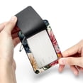 thumbnail image 7 of Square PU Leather 2 Pack Travel Tag - Bag Tag - Suitcase Tag with Privacy Cover and Stainless Steel Ring - Suitable for Travel, Backpack, and Handbag Flower, 7 of 7