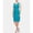 Blue - turqaqua, variant on Alex Evenings Women's Slimming Short Ruched Dress with Ruffle (Petite and Regular), Turquoise, 16