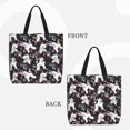 thumbnail image 2 of Honeii Cute Poodle Dog Print Tote Bag, Reusable Grocery Shopping Bag,Shoulder Bag with Inner Pocket, 2 of 7