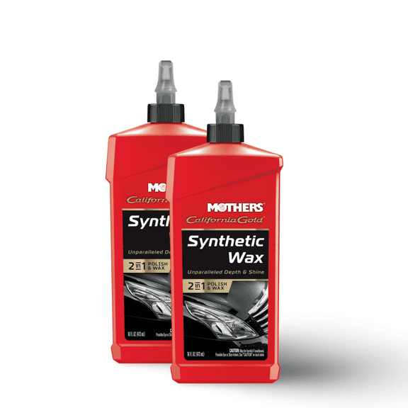 Mothers Polish 2PK Mothers California Gold 16 OZ Liquid Synthetic Wax Provides Depth