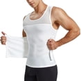 thumbnail image 1 of Camisas de compresión para hombre, molderas en el pecho, control del abdomen y adelgazantes, playera sin mangas, 1 of 3