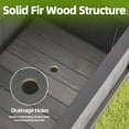 thumbnail image 5 of AVAWING No-Dig AC Unit Privacy Fence 3 Panels with Planter Box, 33" W x 39" H, Durable Outdoor Wood Screen to Hide AC & Trash with Floral Bed Gray, 5 of 8