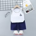 thumbnail image 1 of Ropa de verano para niños, ropa para niños, conjunto de ropa para bebés, conjunto de ropa para niñas pequeñas, camisetas de algodón con dibujos animados y pantalones cortos para 1, 2, 3 y 4 años Tan Jianjun unisex, 1 of 2