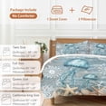 thumbnail image 6 of 3 Piece Blue Jellyfish Coastal Duvet Cover Set California King,Microfiber Comforter/Quilt Cover with Corner Ties and 2 Pillowcases,Summer Beach Nautical Starfish Coral Bedding with Zipper Closure, 6 of 8