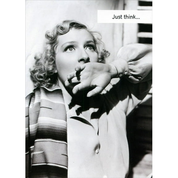 Designer Greetings Shocked Woman with Hand Over Mouth Funny / Humorous Birthday Card