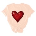 thumbnail image 7 of VKOYWKM Valentine Shirts Women Heart Graphic Tees Spring Short Sleeve T Shirts Romantic Valentine's Day Party Tshirts, 7 of 7