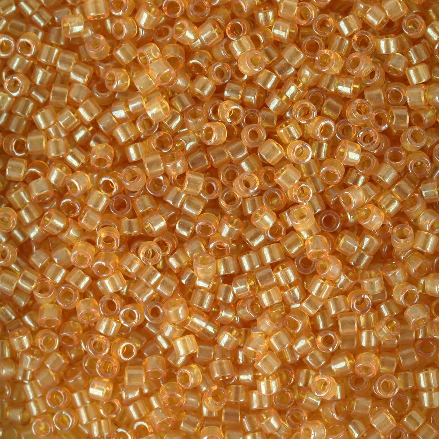 Miyuki Delica Seed Beads – Size 11/0 (1.6 mm), DB0119, Transparent Honey Luster, 7.2 g, Approx. 1440 Beads