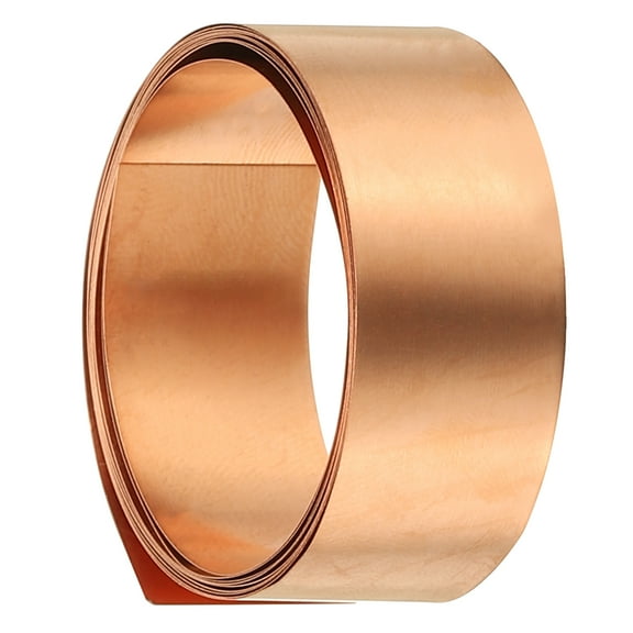 Uxcell 0.05x15x1000mm Copper Thin Foil Sheet Roll, 99.9% Pure Copper Tape Strip Flashing Metal Sheet Foil Plate