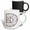 Multicolor, variant on 3drose, Pink and Black Hearts Xs and Os Monogram Initial D, 15oz Mug