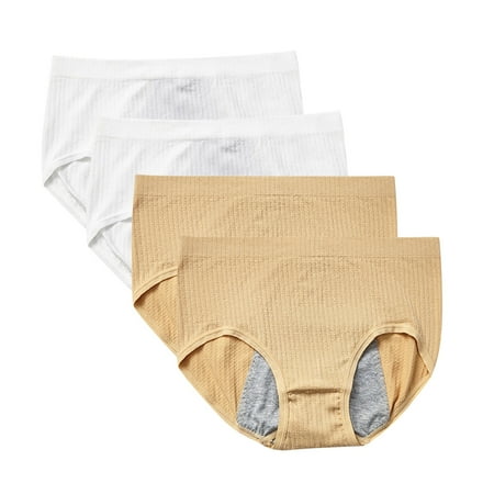 

WZHKSN Female Solid Panties B Hollow Out Briefs 4-Pack