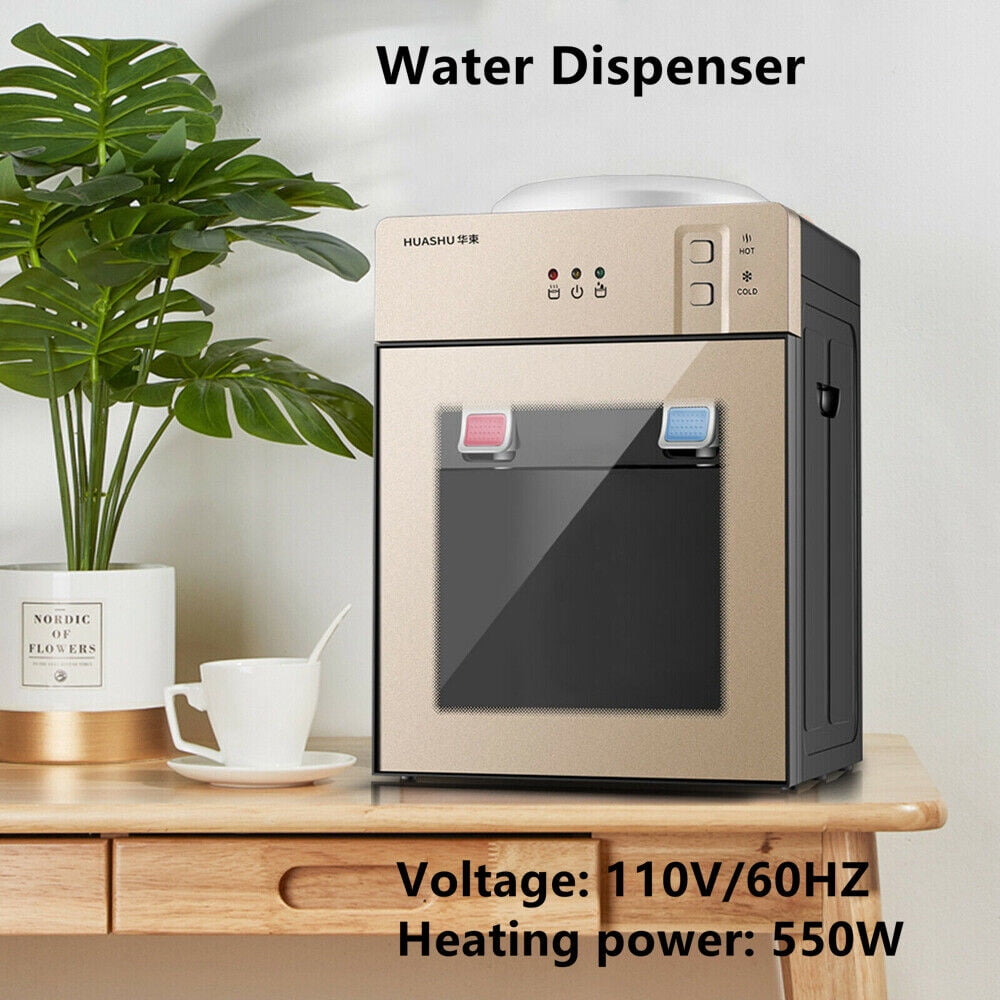 5 Gallon Cold Hot Smart Water Cooler Dispenser, Top Loading Countertop, Champagne Gold