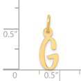 thumbnail image 3 of 14k Yellow Gold Small Slanted Block Letter G Initial Pendant, 3 of 3