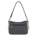 thumbnail image 4 of Wrangler Shoulder Bag for Women Denim Canvas Small Hobo Purse with Stitched Detail & Back Zipper Pocket, Dark Jean, 4 of 6