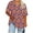 Brown, variant on Puyaiuu New Womens Tops Plus Size Loose 2025 Womens Tops Summer Short Sleeve V Neck Tunic T-Shirts Blouse S-4Xl Womens Workout Tops